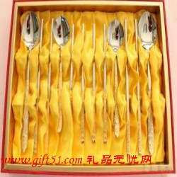 韓國(guó)不銹鋼餐具 實(shí)用勺筷叉套裝定做