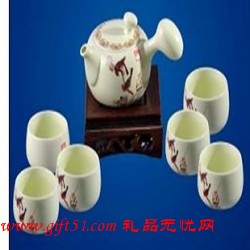 古玉養生瓷茶壺套裝定制