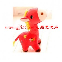 可愛(ài)卡通毛絨馬年公仔/玩具娃娃